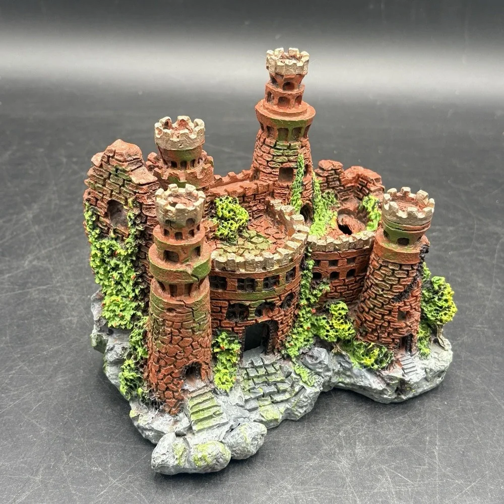 Aquarium Castle Heavy Red Brick Vibrant Colors